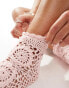 Фото #4 товара Reclaimed Vintage crochet socks in pink