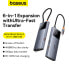 Фото #12 товара Хаб адаптер USB-C к USB-A / USB-C / PD / HDMI / RJ-45 черный Baseus Metal Gleam Series II 6в1