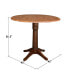 International Concept 42" Round Dual Drop Leaf Pedestal Table