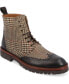 ფოტო #1 პროდუქტის Men's Livingston Handcrafted Leather and Wool Dress Lace-up Rubber Sole Boots