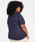 Фото #2 товара Plus Size Button-Front Camp Shirt