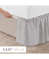 Фото #4 товара Ruffled Elastic Wrap Around Bedskirt 15 Inch Drop - Twin
