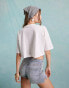 Фото #3 товара Miss Selfridge Melrose boxy cropped t-shirt in white