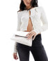 Object leather shoulder bag in stone