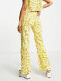 Фото #2 товара Neon Rose high waist flare jeans in 70s floral denim co-ord