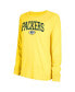 ფოტო #2 პროდუქტის Women's Green, Gold Green Bay Packers Raglan Long Sleeve T-shirt and Shorts Lounge Set