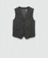 Фото #6 товара Men's Super Stretch Fabric Suit Vest