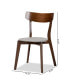 Фото #4 товара Iora Mid-Century Modern Transitional Fabric Upholstered 4 Piece Dining Chair Set