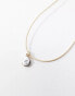 Фото #4 товара DesignB London cord necklace with pearl pendant in white