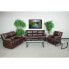 Фото #2 товара Harmony Series Brown Leather Reclining Sofa Set