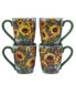 Фото #1 товара Sunflower Bouquet Set of 4 Mug 14 oz.