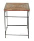 Фото #1 товара Metal Rustic Accent Table with Wood Top, 24" x 24" x 24"