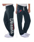 ფოტო #1 პროდუქტის Women's Navy Houston Texans Scrimmage Fleece Pants