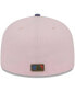 Men's Pink, Blue New York Yankees Olive Undervisor 59FIFTY Fitted Hat Pink, Blue, 7 1/8 - фото #5