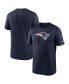 ფოტო #1 პროდუქტის Men's Navy New England Patriots Legend Logo Performance T-shirt
