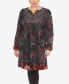 ფოტო #5 პროდუქტის Plus Size Paisley Flower Embroidered Sweater Dress