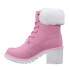 Фото #8 товара Lugz Clove Fur WCLOVFD-6556 Womens Pink Nubuck Ankle & Booties Boots