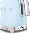 SMEG electric kettle KLF04PBEU (Pastel Blue) - 1.7 L - 2400 W - Blue - Plastic - Stainless steel - Adjustable thermostat - Water level indicator