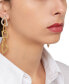 ფოტო #2 პროდუქტის 14k Gold-Plated Organic Link Drop Earrings