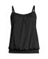 Women's D-Cup Blouson Tummy Hiding Tankini Swimsuit Top Adjustable Straps