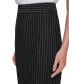 Women's Pinstriped Midi Pencil Skirt