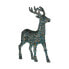 Фото #1 товара Новогодний декор Krist+ Средний Северный олень синий позолоченный пластик 15 x 45 x 30 см