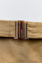 Linen blend skort with belt