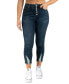 Фото #1 товара Джинсы женские Indigo Rein juniors' Distressed Cropped Jeans