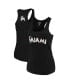 Фото #2 товара Women's Black Miami Marlins Plus Size Swing for the Fences Racerback Tank Top