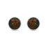 Silver stud earrings with synthetic opals EA579WBC