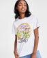 ფოტო #3 პროდუქტის Women's Jeep Rainbow Cotton Boyfriend T-Shirt