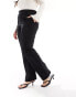 Фото #8 товара Only Curve wide leg trousers in black