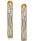 ფოტო #7 პროდუქტის Diamond Twist Hoop Earrings (1/4 ct. t.w.) In Sterling Silver, 14K Gold-Plated Sterling Silver or 14K Rose Gold-Plated Sterling Silver