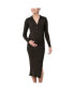 ფოტო #2 პროდუქტის Maternity Ripe Sammy Knit Polo Nursing Dress Ivy