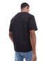 Jack & Jones oversized t-shirt with radio row cafe chest print in black