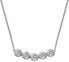Tender silver necklace with topazes and genuine diamond Willow DN129