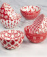 Фото #8 товара Peppermint Candy 30 oz All Purpose Bowls Set of 6, Service for 6