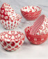 Peppermint Candy 30 oz All Purpose Bowls Set of 6, Service for 6