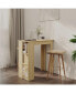 Фото #2 товара Bar Table with Shelf Sonoma Oak 40.2"x19.7"x40.7" Engineered Wood