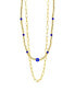Sterling Forever gold-Tone or Silver-Tone Blue Beaded Sibyl Layered Necklace