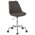 Фото #4 товара Aurora Series Mid-Back Dark Gray Fabric Task Chair With Pneumatic Lift And Chrome Base
