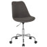 Aurora Series Mid-Back Dark Gray Fabric Task Chair With Pneumatic Lift And Chrome Base