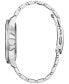 Men's Sport Silver-Tone Stainless Steel Bracelet Watch 45mm