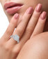 ფოტო #2 პროდუქტის EFFY® Diamond Round & Baguette Halo Cluster Engagement Ring (1-1/20 ct. t.w.) in 14k White Gold