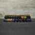 Midnight Blue Gold Beaded Bracelet RR-80094-G