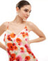 Фото #2 товара Vila satin maxi cami dress in poppy floral print