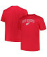 Фото #1 товара Men's Red Detroit Red Wings Big and Tall Arch Over Logo T-shirt