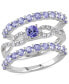 Фото #1 товара Кольцо Macy's Tanzanite & Diamond Sterling Silver