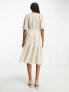 Фото #5 товара French Connection tiered midi smock dress in beige gingham