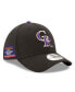 ფოტო #1 პროდუქტის Men's Black Colorado Rockies 2024 MLB World Tour Mexico City Series 39THIRTY Flex Hat